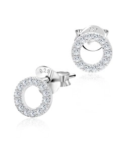 CZ Silver Stud Earrings STS-2721